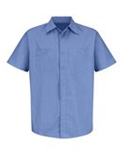 Red Kap Men's Tall Industrial Stripe Short Sleeve Work Shirt SB22T Red Kap Men's Tall Industrial Stripe Short Sleeve Work Shirt SB22T