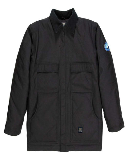 Berne Apparel Men's Tall Icecap Insulated Chore Coat NCH377T #color_Black