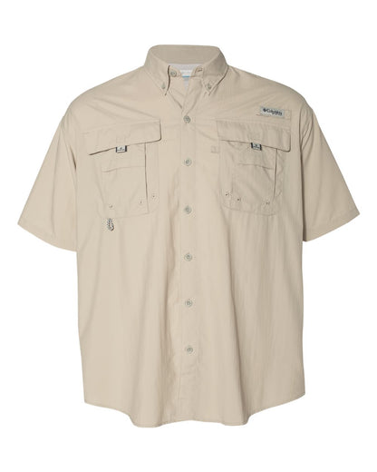 Columbia Men's PFG Bahama™ II Short Sleeve Shirt 212464 #color_Fossil