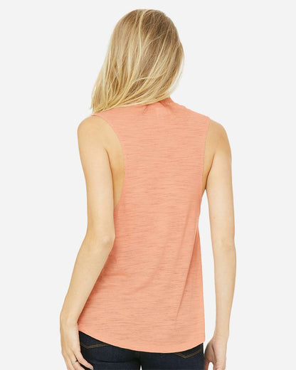 BELLA + CANVAS Women's Flowy Scoop Muscle Tank 8803 #colormdl_Peach Slub
