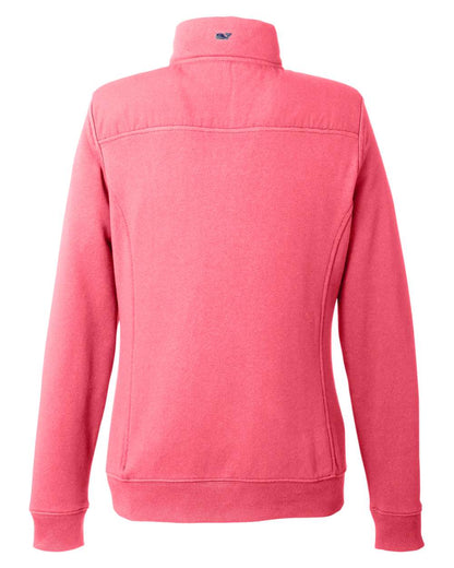 vineyard vines Women’s Collegiate Shep Quarter-Zip Sweatshirt K002795 #color_Jetty Red