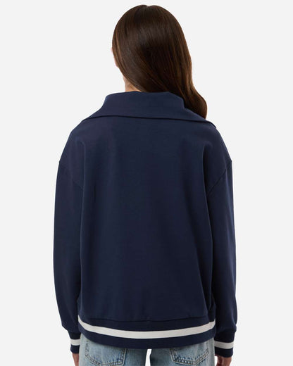 Holloway Women's Heritage Prep Quarter-Zip Pullover 223782 #colormdl_Navy/ Vanilla