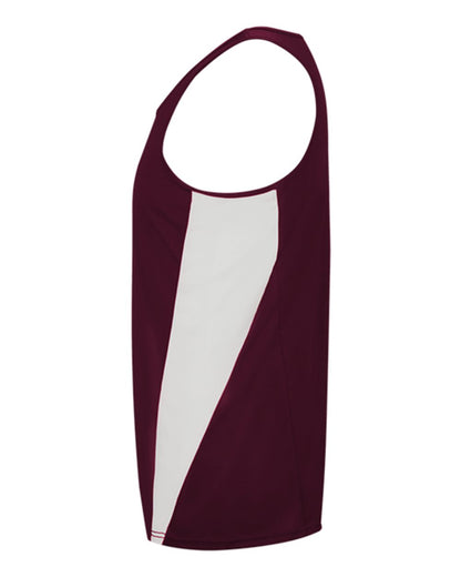 Alleson Athletic Youth Stride Singlet 2667 #color_Maroon/ White