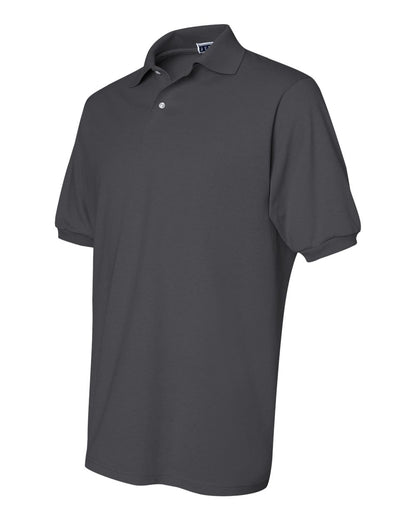 JERZEES Men's SpotShield® 50/50 Polo 437MSR #color_Charcoal Grey