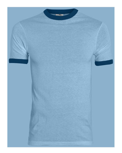 Augusta Sportswear 50/50 Ringer T-Shirt 710 #color_Light Blue/ Navy