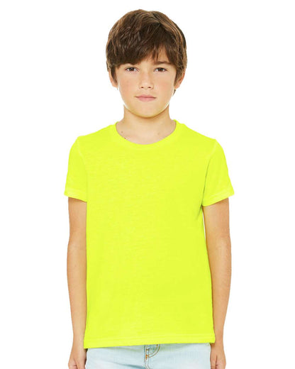 BELLA + CANVAS Youth CVC Jersey Tee 3001YCVC #colormdl_Neon Yellow