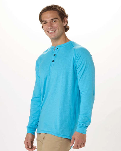 Boxercraft Henley Long Sleeve T-Shirt BM3101 #colormdl_Pacific Blue