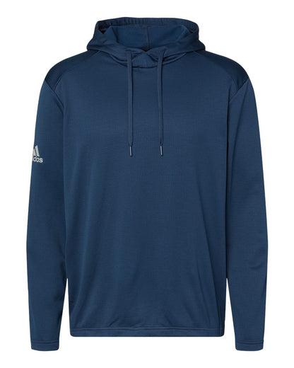 Adidas Men's Textured Mixed Media Midweight Hooded Sweatshirt A530 #color_Collegiate Navy