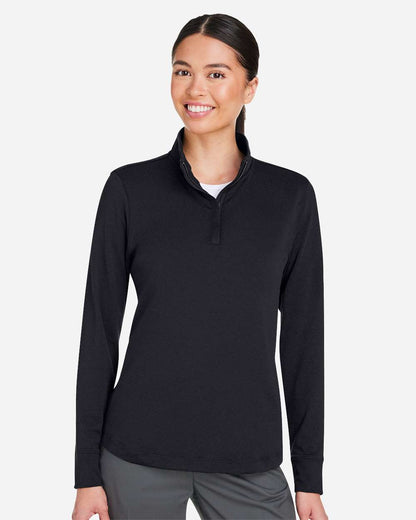 Under Armour Women's Playoff Quarter-Zip Pullover 1377332 #colormdl_Black/ MT Silver