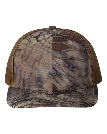 Richardson Printed Trucker Cap 112P #color_Kryptek Highlander - Buck