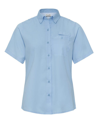 Paragon Women's Hatteras Performance Short Sleeve Fishing Shirt 704 #color_Blue Mist