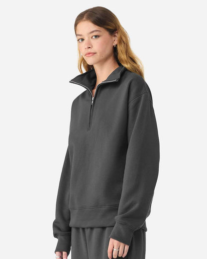 BELLA + CANVAS Unisex 10 oz Quarter-Zip Pullover Sweatshirt 4740 #colormdl_Asphalt