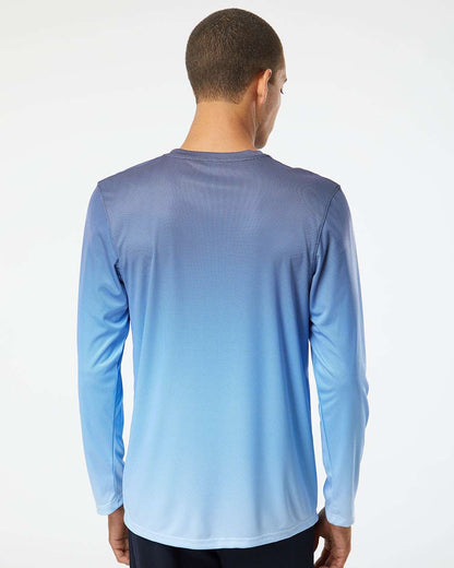 Paragon Unisex Barbados Performance Pin Dot Long Sleeve T-Shirt 225 #colormdl_Navy/ Blue Mist