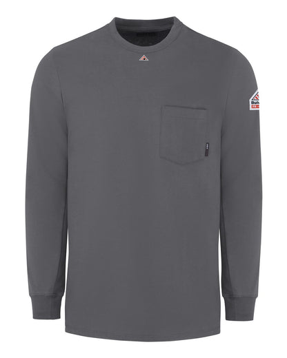 Bulwark Men's Tall Knit Long Sleeve T-Shirt SET2T #color_Charcoal