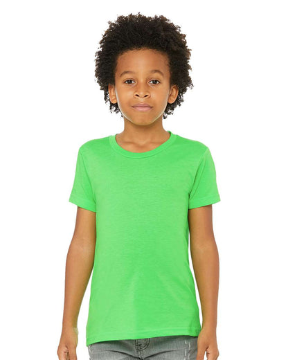 BELLA + CANVAS Youth CVC Jersey Tee 3001YCVC #colormdl_Neon Green