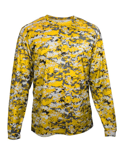 Badger Digital Camo Long Sleeve T-Shirt 4184 #color_Gold Digital