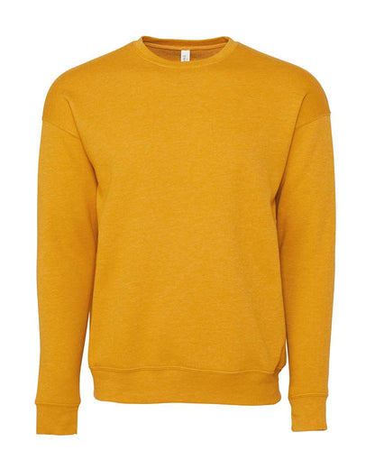 BELLA + CANVAS Sponge Fleece Drop Shoulder Crewneck Sweatshirt 3945 #color_Heather Mustard