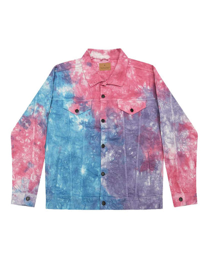 Colortone Tie-Dyed Denim Jacket 9050 #color_Cotton Candy