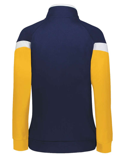 Holloway Women's Limitless Full-Zip Jacket 229779 #color_Navy/ White/ Gold