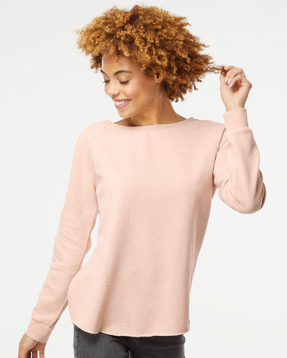 Independent Trading Co. Women's California Wave Wash Crewneck Sweatshirt PRM2000 Independent Trading Co. Women's California Wave Wash Crewneck Sweatshirt PRM2000