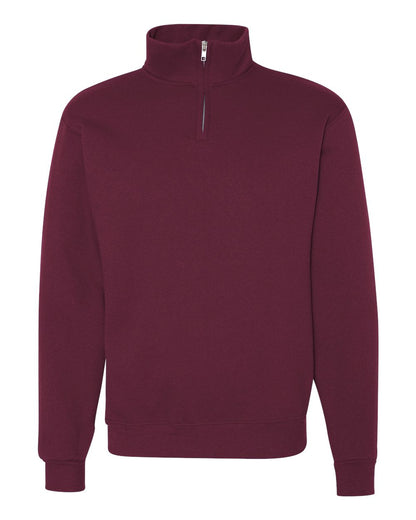 JERZEES Unisex Nublend® Cadet Collar Quarter-Zip Sweatshirt 995MR #color_Maroon