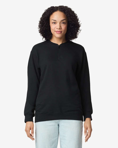 Gildan Softstyle® Midweight 1/4 Zip Sweatshirt SF008 #colormdl_Black