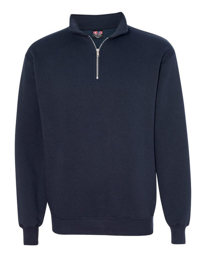 Bayside USA-Made Quarter-Zip Pullover Sweatshirt 920 #color_Navy