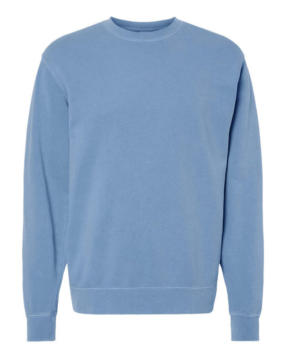 Independent Trading Co. Unisex Midweight Pigment-Dyed Crewneck Sweatshirt PRM3500 #color_Pigment Light Blue