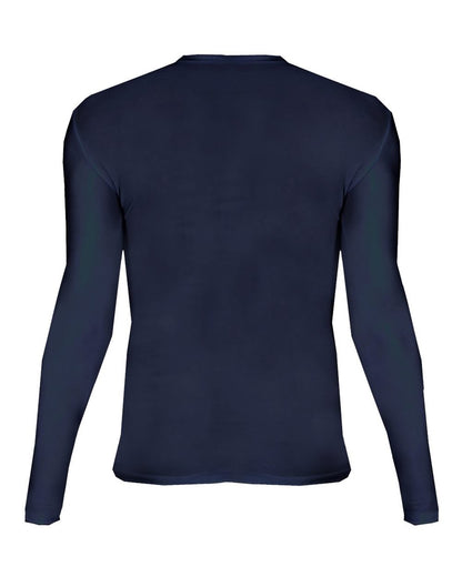 Badger Youth Pro-Compression Long Sleeve T-Shirt 2605 #color_Navy