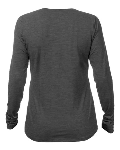 ANETIK Women's Breeze Tech Long Sleeve T-Shirt WSBRZL0 #color_Charcoal Heathered