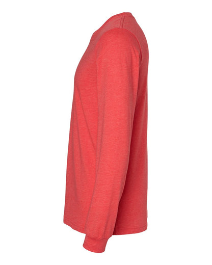 BELLA + CANVAS Heather CVC Long Sleeve Tee 3501CVC #color_Heather Red