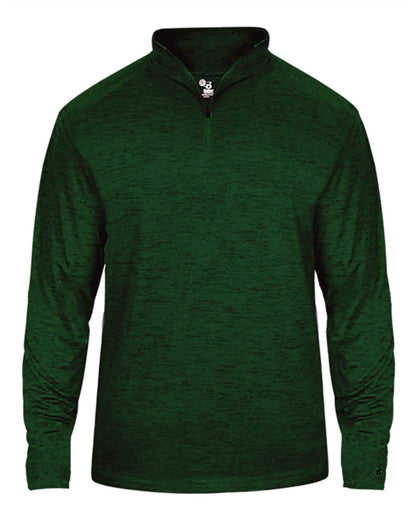 Badger Tonal Blend Quarter-Zip Pullover 4172 #color_Forest Tonal Blend