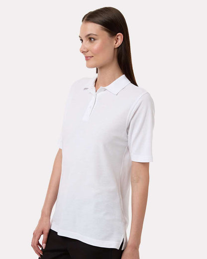 Harriton Women's Maverick CVC Pique Polo M105W #colormdl_White