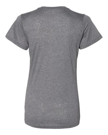 Badger Women’s Triblend Performance V-Neck Short Sleeve T-Shirt 4962 #color_Graphite Heather