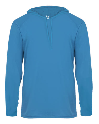 Badger B-Core Hooded Long Sleeve T-Shirt 4105 #color_Electric Blue