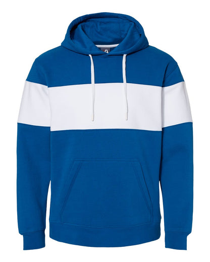 J. America Men's Varsity Fleece Colorblocked Hooded Sweatshirt 8644 #color_Royal