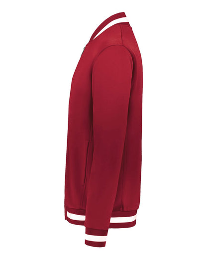 Holloway Youth V-Street Full-Zip Jacket 223647 #color_Scarlet/ White