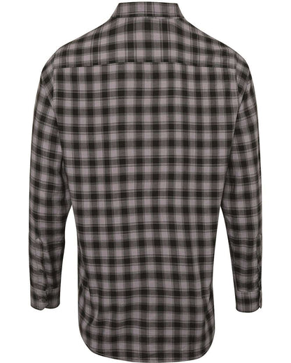 Artisan Collection by Reprime Men's Mulligan Check Cotton Shirt RP250 #color_Steel/ Black