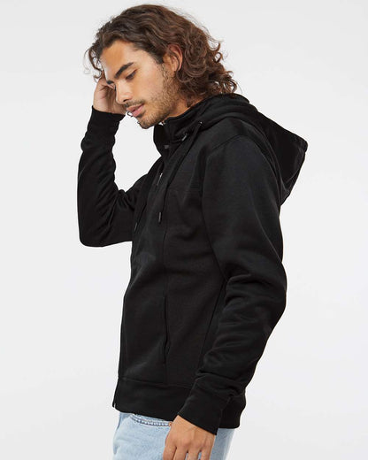 Independent Trading Co. Poly-Tech Full-Zip Hooded Sweatshirt EXP80PTZ #colormdl_Black