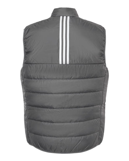 Adidas Men's Puffer Full-Zip Vest A572 #color_Grey Five