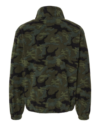 Burnside Polar Fleece Quarter-Zip Pullover 3052 #color_Green Camo