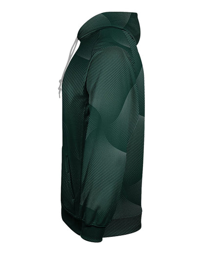 Badger Men's Warp Hooded Sweatshirt 1413 #color_Forest
