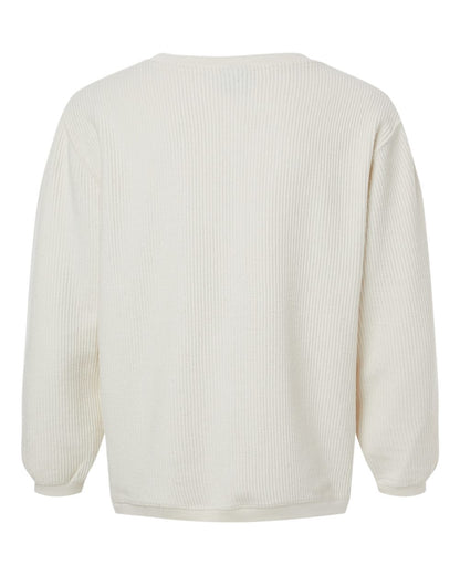MV Sport Unisex Corded Crewneck Sweatshirt 19179 #color_Ivory