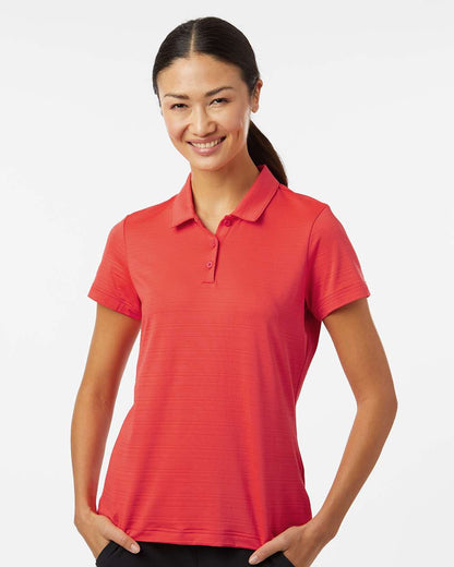 Adidas Women's Textured Stripe Polo A707 #colormdl_Bright Red