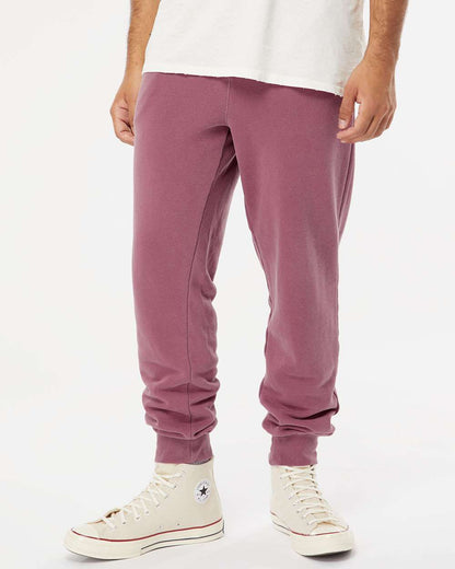 Independent Trading Co. Unisex Pigment-Dyed Fleece Sweatpants PRM50PTPD #colormdl_Pigment Maroon