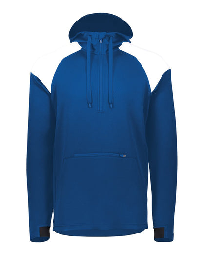 Holloway Men's Limitless Quarter-Zip Hooded Pullover 222584 #color_Royal/ White