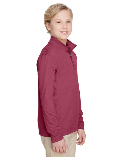 Team 365 Youth Zone Sonic Heather Performance Quarter-Zip Pullolver TT31HY #colormdl_Sport Maroon Heather