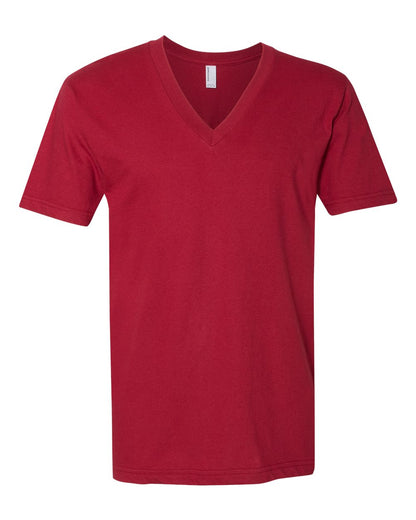 American Apparel Unisex Fine Jersey V-Neck Tee 2456W #color_Cranberry