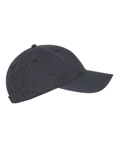Big Accessories Crinkle Nylon Cap BA715 #color_Black