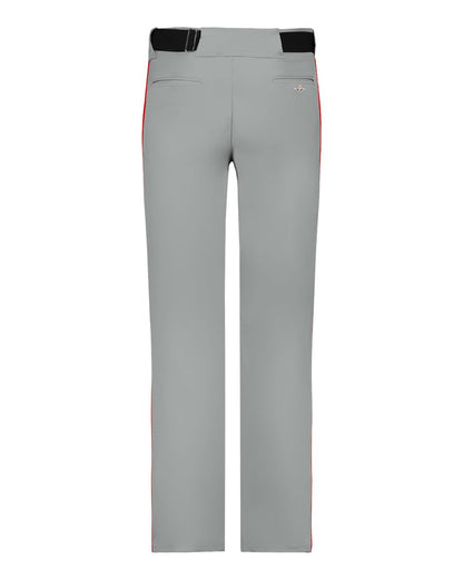 Alleson Athletic Men's Baseball Pants With Braid 605WLB #color_Grey/ Red